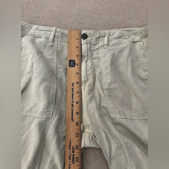 MOTHER JEANS The Shaker Chop Crop In army Green Vacation Pants Women Size 28 - Picture 9 of 11